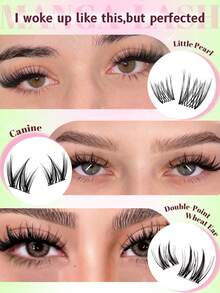Eimny EIMMY Lash Clusters Kit ,3Style Ultra Lightweight And Comfy, Wispy Fairy Fluffy Eyelash Clusters Anime Cosplay Individual Lash CD Curve 10-16Mm Full Tool Set With Glue, Tweezers, Brushes,Lightweight & Reusable - Multicolor - View 7