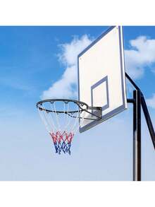 Basketball Rim, Wall Door Mounted Basketball Hoop, Heavy Duty Q235 Basketball Flex Rim Goal Replacement With Net And Double Spring, Standard 18" Indoor Outdoor Hanging Hoop - Black - View 9
