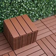 44 Pack Interlocking Plastic Deck Tiles - 12"X12" Square - Waterproof Outdoor - Poolside Balcony Backyard Decking Tiles - Easy Installation - Sturdy PP Material - Strong Load-Bearing Capacity - one-size - View 12