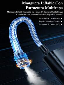 60w Bomba de inflación Multifunción Portable Jump Starter - Booster de energía de emergencia de la batería del coche de 7.4V, cargador del coche y arranque de la batería del vehículo - Inalámbrico - Ver 10