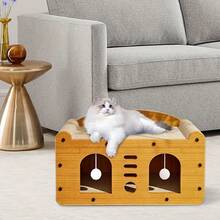Large Cat Scratching Board And Cave Toy, Providing Ample Space For Cats To Rest And Scratch, Enhancing Their Well-Being - 20.7*10.6*10.2 - View 11