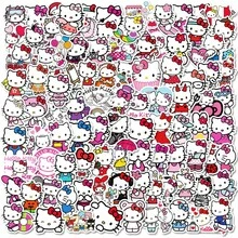 SANRIO 100/50 piezas de lindos adhesivos impermeables con dibujos animados de , adecuados para decorar cascos, bicicletas, planificadores, estuches de lápices pegatinas papelería manualidades libro de sticker estikers - 100 piezas - Ver 3