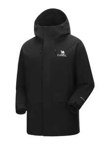 CAMEL CROWN معطف خارجي للرجال 3 في 1 مع بطانة من الفليس، مقاوم للماء للتنزه - فانتوم بلاك - مشاهدة 8