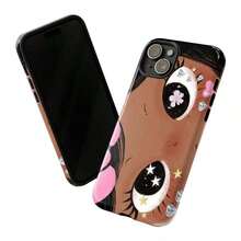 Dreamy INS Glittering Big Eyes Comic Girl Lovely Phone Case, Cute Kawaii Big Eye Anime Phone Case For IPhone 17 16 15 14 13 12 11 Pro Max X XS & SS Galaxy S21–S25 Plus Ultra, Kawaii Aesthetic Big Eyelash Tough Case,Cute Y2K Cartoon Girl Gift For Her Him - 1pc - 查看 9
