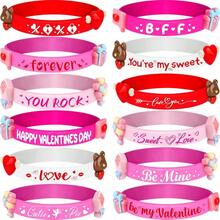 NEBURORA Pulseras de goma para el día de San Valentín - como en la foto - Ver 7
