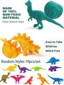 12 件/40 件/60 件套装，微型软橡胶逼真恐龙模型，约 2 英寸，装饰性派对礼品，节日礼物（颜色和款式随机搭配） - 彩色 - 查看 7