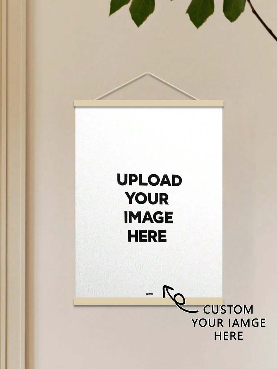 1pc Customized Canvas Poster Frame With Fixed Bracket Hook, Turn Your Photos Into Personalized Wall Art, High-Quality Custom Photo Canvas Made Of Natural Paulownia Wood, Suitable For Wall Decor In Home, Wedding, Office And Other Occasions - Multicolor - View 1