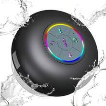 IPX4 Waterproof Mini Bluetooth Speaker – Portable Shower Speaker With LED Light, Built-In Mic, Hands-Free Calling, TWS Wireless Stereo, Micro USB Rechargeable For Beach, Travel & Home Use - one-size - View 2