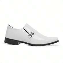 Comfortable Men's Dress Shoe Without Laces - White - View 2