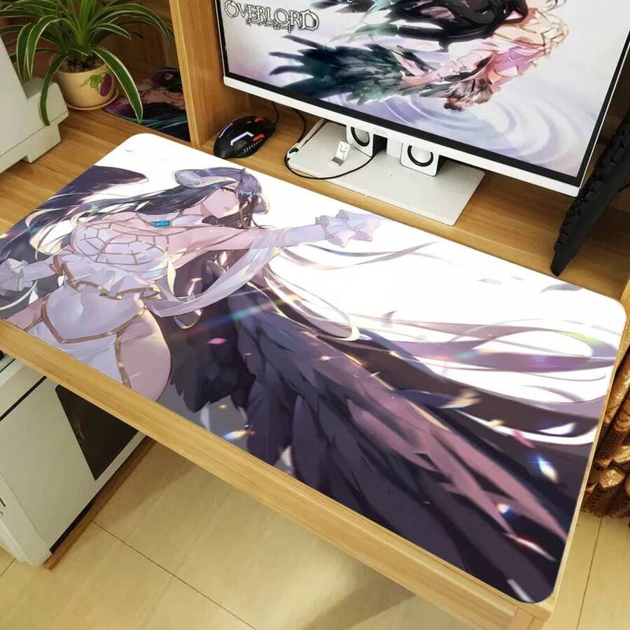 Anime Overlord Albedo Gaming Desk Mat Mouse Pad Extra Large Gaming Mouse Pads/Extended Protective Office Desk Mouse Mat Non-Slip Professional Precision Tracking Surface (15.75*35.43In) For PC Computer Laptop(90*40Cm Black) Extra Large Gaming Mouse Pads/Extended Protective Office Desk Mouse Mat Non-Slip Professional Precision Tracking Surface (15.75*35.43In) For PC Computer Laptop(90*40Cm Black) - 白色(橡膠) - 查看 1