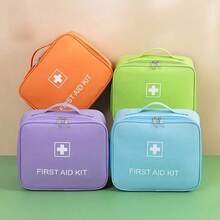 1pc/2pcs Large Capacity First Aid Kit Set, Made Of Oxford Cloth With Smart Compartments. Reusable Zipper Medication Storage Organizer Bag, Portable Fabric Medical Bag Suitable For Home, Travel, Office And Outdoor. Multifunctional Epidemic Prevention Emergency Supplies, Practical Daily Essential, Ideal Holiday Gift For Family And Friends. - One Size - View 13