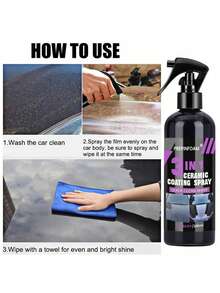 3-In-1 Car Ceramic Nano Coating Liquid, Nano Crystal Hydrophobic Layer Polishing Paint Coating Agent, Nano Coating NO. HGKJ P1, Car Gift - A - View 4