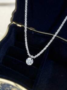 1pc 1 Carat Classic 6-Prong Moissanite Diamond Bracelet, 925 Sterling Silver, Shining Elegant Women's Bracelet, Exquisite Jewelry Gift For Ladies, Christmas Gift - Six-prong Moissanite Bracelet - View 5