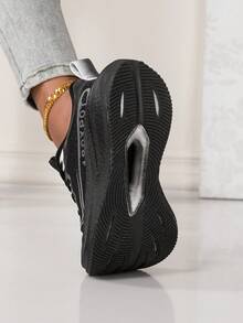 Men's Sports Shoes, Running Shoes, Casual Walking Shoes, Unisex Couples Style, Mesh Breathable, High Elastic Outsole - Black - View 3