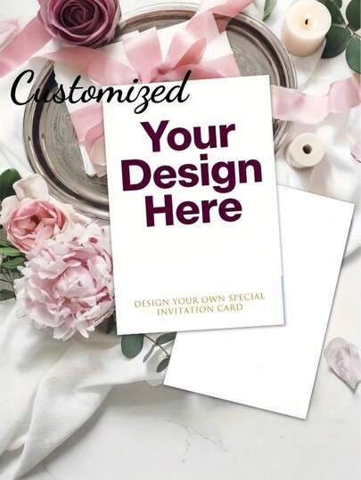 Customized Invitation Card | Personalized Paper Invitations For Wedding, Christening, Birthday Party, Engagement, Small Company Event, With Envelope