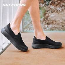 Skechers 男鞋GO WALK FLEX一腳穿休閒健步鞋 - 黑色 - 查看 5