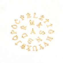 1pc Fashion Simple Hollow Round Initial Pendant Golden Spring Buckle Stainless Steel Lip Chain Necklaces For Women - Yellow Gold - View 4