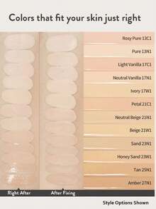 ETUDE 21W1 持久双效粉底液，轻盈易涂抹，自然亲肤，持久哑光妆效，均匀肤色，韩国化妆品 - 21W 1 - 查看 7