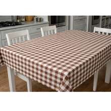 Toalha Térmica de Mesa Tema Xadrez – Proteção, Estilo e Praticidade para o Dia a Dia - Marrom Claro - Visão 4