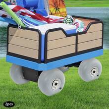 SanBouSi 12x6 Inflatable Beach Wheels 2-Pack, Heavy Duty 121lbs Capacity Per Wheel, PU Rubber Sand Tires With Balloon Design, Low Rolling Resistance, For Beach Cart, Wagon, Fishing Kayak Cart - Balloon Beach Sand Tire - View 6