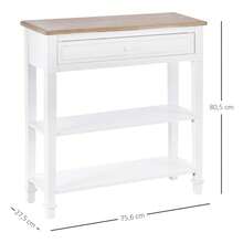 HOMCOM Mesa de banco - Blanco - Ver 7