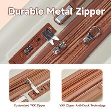 Joyway Imiomo Luggage Set Expandable Luggage Hard Carry-On Luggage USB Port Cup Holder TSA Lock Suitcase Travel Suitcase Suitcases Suit Case Durable Travel Luggage Waterproof - 白色 - 查看 5