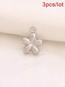 3pcs Stainless Steel Small Flower Pendant Findings 18K Gold Plated Charms For DIY Jewelry Making Supplies Accessories - Pendants - View 19
