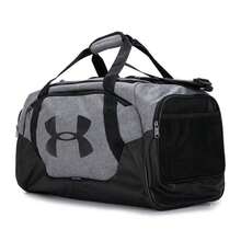 Under Armour UA Undeniable Duffle 3.0 MD 男女通用大容量便携式收纳手提包，旅行、健身、训练、休闲托特包 1300213-042 - 灰色/黑色 - 查看 2
