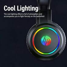 HP RGB Lighting Headphones, Full-Coverage Noise-Proof Ear Cups, Adaptive Suspended Headband, Inline Volume Control, Immersive Gaming Equipment - View 7