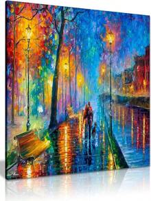 Melody Of The Night By Leonid Afremov Canvas Wall Art Picture Print For Home Decor - White - View 1