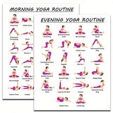 8 Inch X 10 Inch Unframed Yoga Practice Guide, Includes Yoga Poses And Movements, Suitable For Home Gym, Pilates And Stretching, White, Fitness Plan, Illustrated Poses, High-Quality Paper Material - Multicolor - View 4