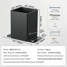 Joints - 10 pièces, 10,2 x 10,2 cm (4" x 4") - Voir 7