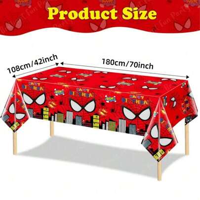 Marvel 1pc Birthday Party Tablecloth, Plastic Party Tablecloth Disposable Table Cover New Year's Gift, Valentine's Day Gift, Easter Gift