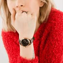 Orient Women's Automatic Mechanical Watch RA-AG0023Y10B, Classic Design, Made In Japan, Self-Winding, Hollow-Out Dial, Brown - Brown - View 5