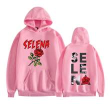 Nuevas Sudaderas de la Cantante  con Estampado de Rosas y Dibujos Animados - Negro - Ver 9