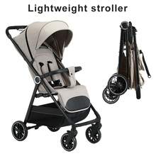 Lightweight Baby Stroller, Foldable Stroller, Widened Sunshade With Zipper, One-Touch Collection, Adjustable Backrest, Breathable Mesh, Easy To Carry, Suitable For Travel - Khaki - View 13