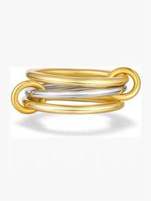 1 Stück 925 Sterling Silber glatter Dreifach-Reifen-Ring, geeignet für Frauen, elegante Kristall-Ohrringe, exquisiter Schmuck - Verschiedenfarbig - Übersicht 14