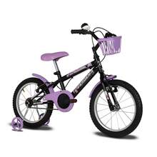 Bicicleta Infantil Aro 16 Danny Preta e Lilás Verden Bikes - Preto - Visão 6