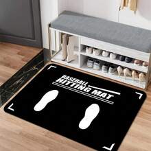 1pc Soft Training Mat Compatible For Batting Practice - Machine-Washable Carpet Suitable For Indoor Entryway, Batting Stance Practice, Home Gym - & Training Pad - 白色 - 查看 5