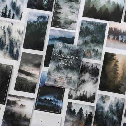 迷你森林雾主题贴纸，可爱卡通防水贴纸，适用于DIY文具、剪贴簿、子弹笔记、笔记本、工艺品、水瓶、吉他、滑板、摩托车、头盔、行李箱、手机、电脑、返校用品、冬季假期、感恩节、圣诞节、沙特国庆日、生日、节日、新年、情人节、送给男友/女友的礼物、成人