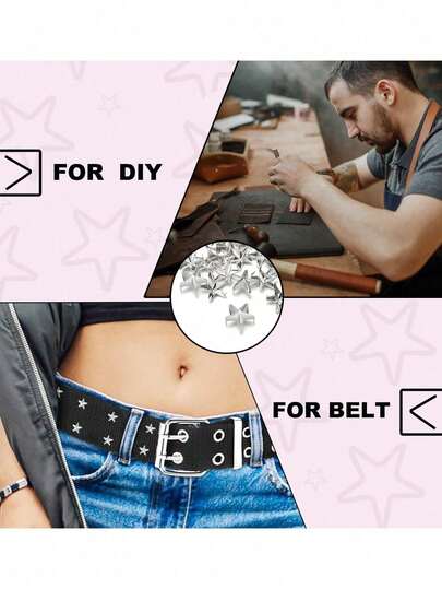 50 Pieces Five-Pointed Star Decorative Nails Valentine's Day, Valentine's Day Wedding, Birthday, Wedding Decoration