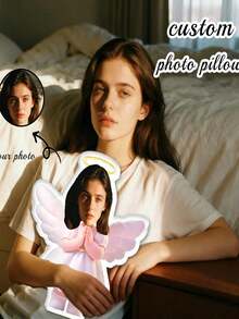 Customizable Plush Photo Ugly Pillow, Personalized Face Filling Printed Double-Sided Cushion - Dad, Mom, Pet, Graduation, Birthday, Father's Day, Mother's Day, Halloween, Christmas, Valentine's Day, Anniversary, Memorial Day, Thanksgiving, Easter, April Fool's Day, Carnival, Back To School, National Day Gifts - Star - View 5