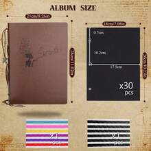 Vintage Leather Wedding Memory Book: A Classic Scrapbook Album For Couples' Special Moments, Perfect Valentine's Day Gift For Bride, Groom, Or Anniversary Celebrations - 1PC(1PC) - View 4