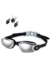Swimming Goggles With Nose Clip & Ear Plugs, Anti-Leak, Full Protection, Suitable For Adults, Men, Women, Teens - D - View 16