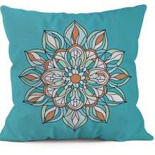 1/4pcs Bohemian Pattern Single-Sided Print Sofa Pillowcase - Peach Skin Texture Pillowcase (No Pillow Insert) - A - View 20