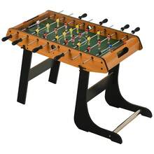 HOMCOM Mesa de futbolín - Negro - Ver 9