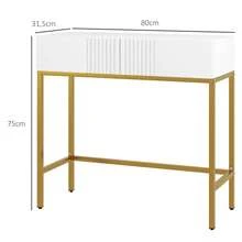 HOMCOM Mesa de banco - Blanco - Ver 7
