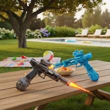 Toy Electric Water Gun, LED Lights, Large Capacity, Suitable For Patios, Swimming Pools, Parties, And More. Perfect For Boys And Girls, A Fun Outdoor Water Gun For Summer. - 黑色 - 查看 2