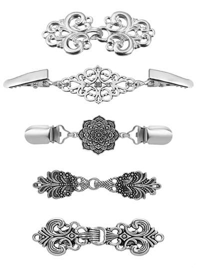 1/2/5pcs Vintage Collar Brooch Cape Brooch Shirt Button Sweater Button Collar Pin Brooch