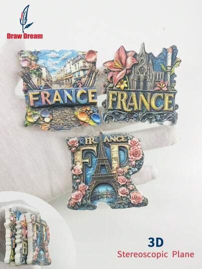 1 pieza Imán de nevera 3D estéreo creativo, colección de recuerdos de viajes por el mundo, adecuado para decoración del hogar, oficina, recuerdo de viaje personalizado, imán de nevera, decoración del hogar, cocina, habitación, oficina, gabinete, regalo artesanal, recuerdo de vacaciones, pequeño regalo exquisito